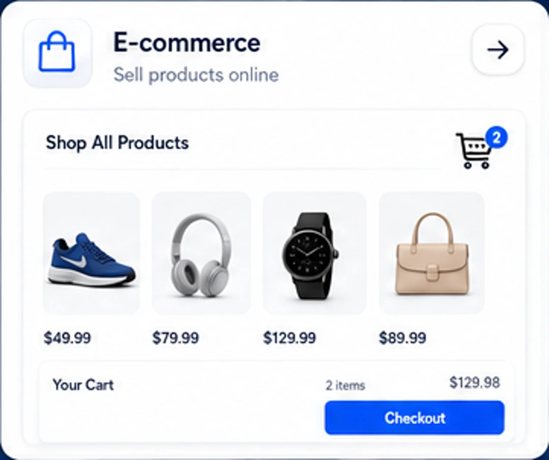 E-commerce — Sell products online