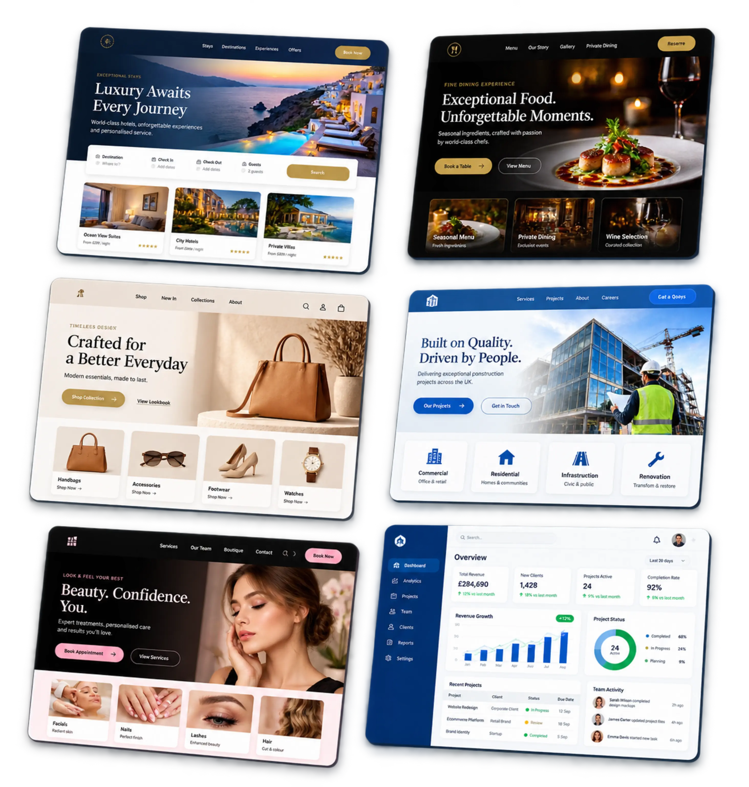 Premium websites, responsive interfaces and programming created by Nolixia